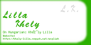 lilla khely business card